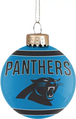 FOCO Carolina Panthers Glass Ball Ornament