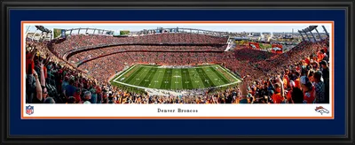 Blakeway Denver Broncos Deluxe Panoramic Double Mat Photo Frame