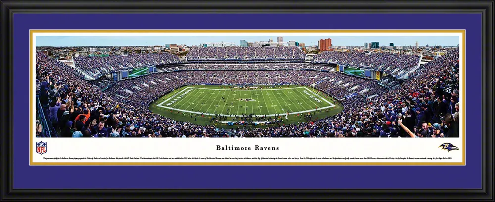 Blakeway Baltimore Ravens Deluxe Panoramic Double Mat Photo Frame