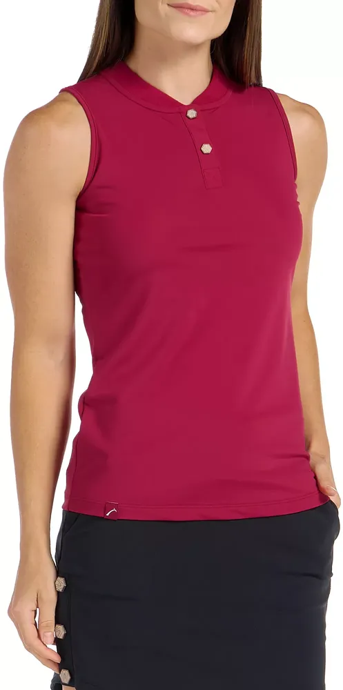 SwingDish Women's Sleeveless Emery Golf Polo