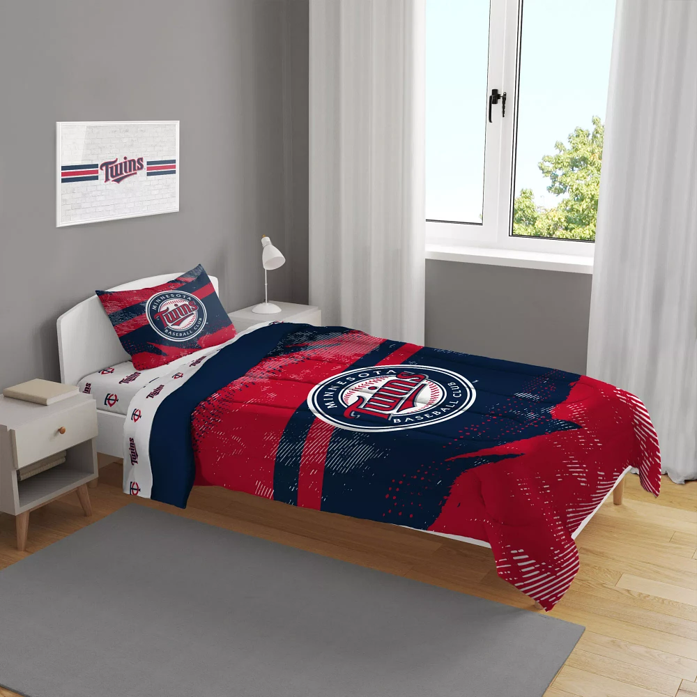 Pegasus Sports Minnesota Twins 4-Piece Twin Bedding Set