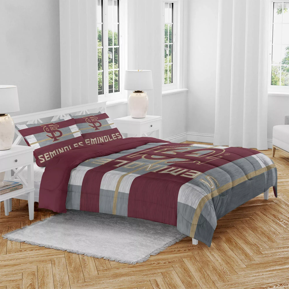 Pegasus Sports Florida State Seminoles 3-Piece Queen Bedding Set