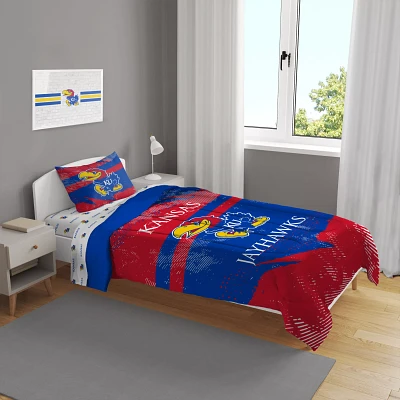 Pegasus Sports Kansas Jayhawks 4-Piece Twin Bedding Set