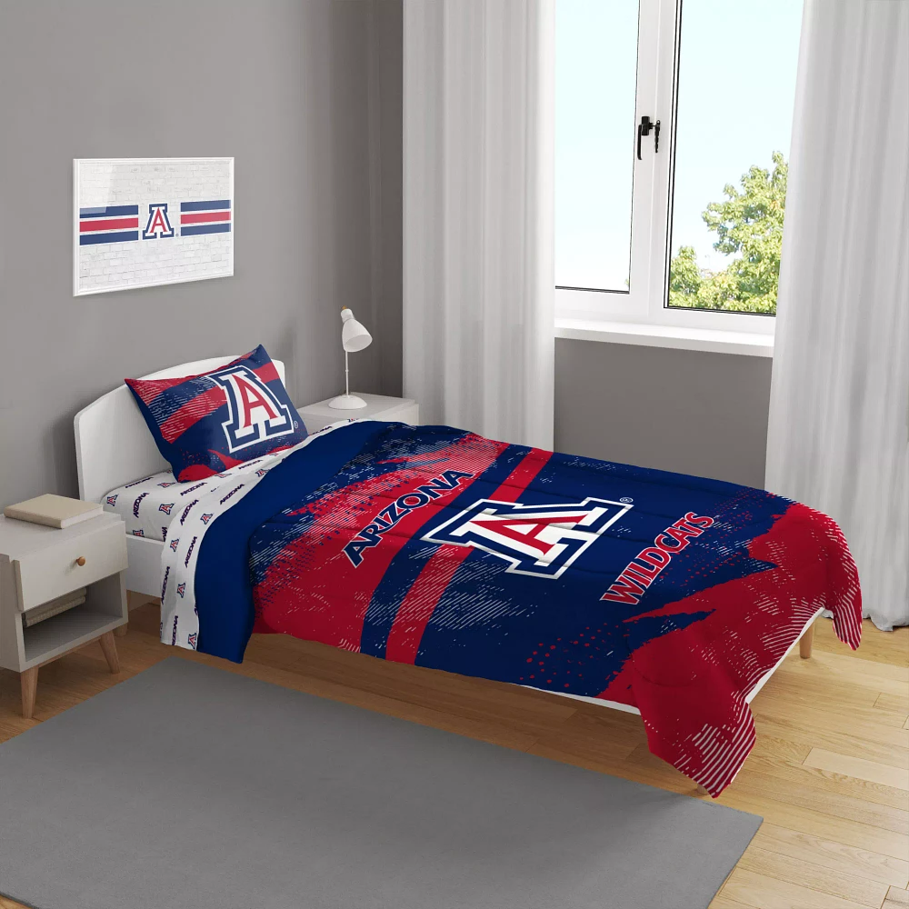 Pegasus Sports Arizona Wildcats 4-Piece Twin Bedding Set