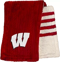 Pegasus Sports Wisconsin Badgers Sherpa Back Blanket