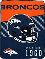 Pegasus Sports Denver Broncos Helmet Stripes Blanket