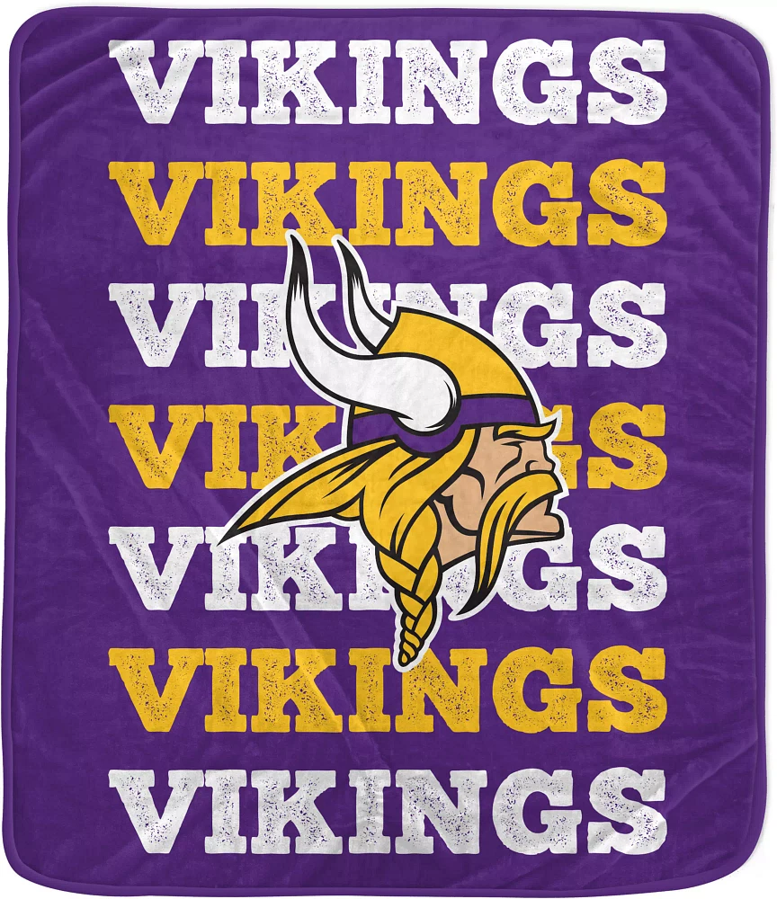 Pegasus Sports Minnesota Vikings Wordmark Blanket