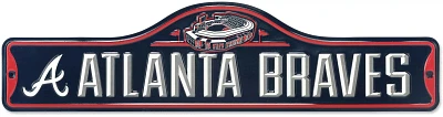 Open Road Brands Atlanta Braves Navy Metal Street Sign