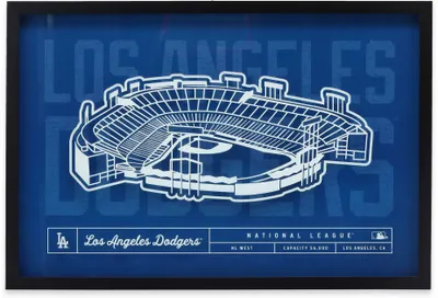 Open Road Brands Los Angeles Dodgers Royal Stadium Glass Framed Sign