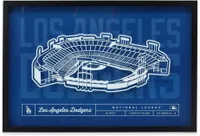 Open Road Brands Los Angeles Dodgers Royal Stadium Glass Framed Sign