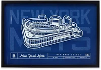 Open Road Brands New York Mets Royal Stadium Glass Framed Sign