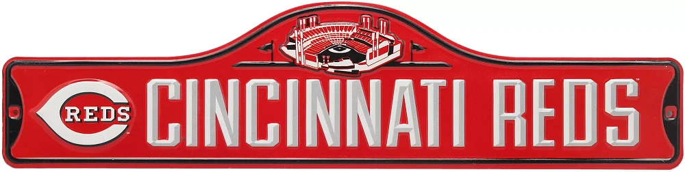 Open Road Brands Cincinnati Reds Red Metal Street Sign