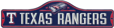 Open Road Brands Texas Rangers Navy Metal Street Sign