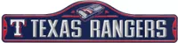 Open Road Brands Texas Rangers Navy Metal Street Sign