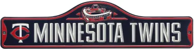 Open Road Brands Minnesota Twins Navy Metal Street Sign