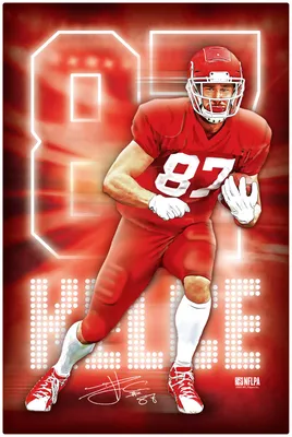 Open Road Kansas City Chiefs Travis Kelce 13'' x 20'' Canvas