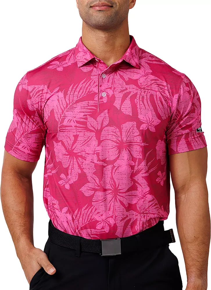 Waggle Men's Hawaiian Punchout Golf Polo