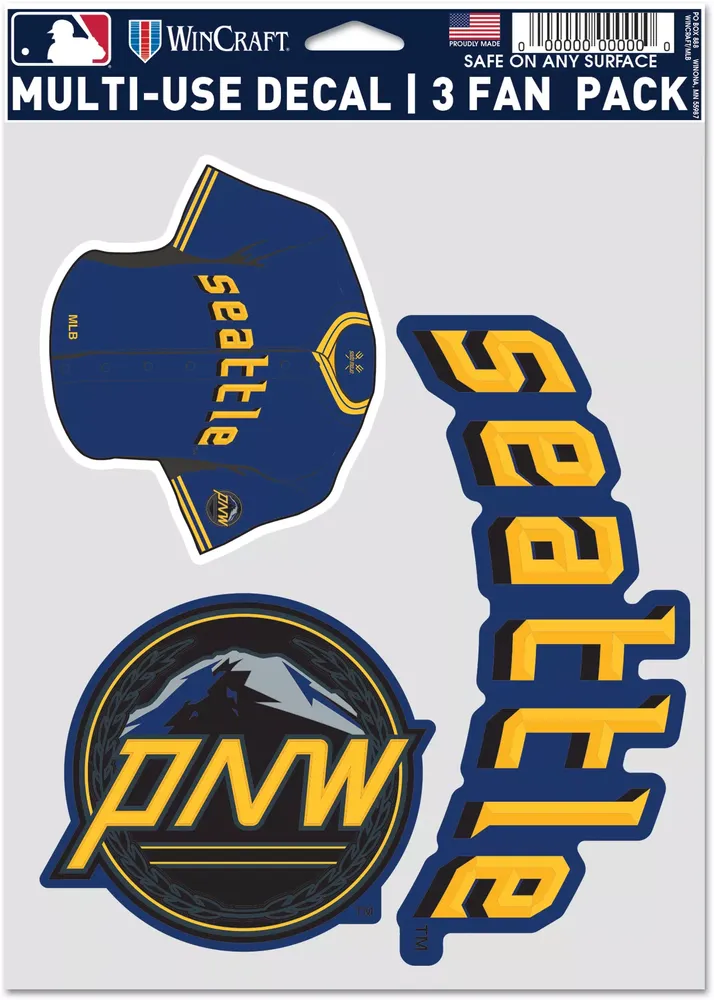 Wincraft Seattle Mariners 2023 City Connect 3-Pack Decal