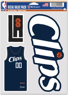 WinCraft 2023-24 City Edition Los Angeles Clippers 3pack Decal Stickers