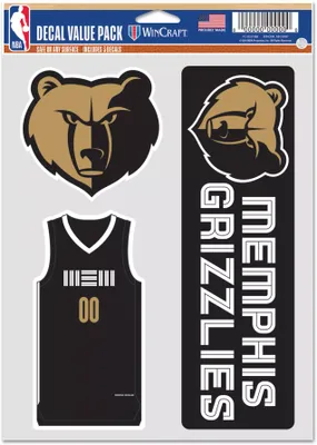 WinCraft 2023-24 City Edition Memphis Grizzlies 3pack Decal Stickers