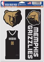 WinCraft 2023-24 City Edition Memphis Grizzlies 3pack Decal Stickers