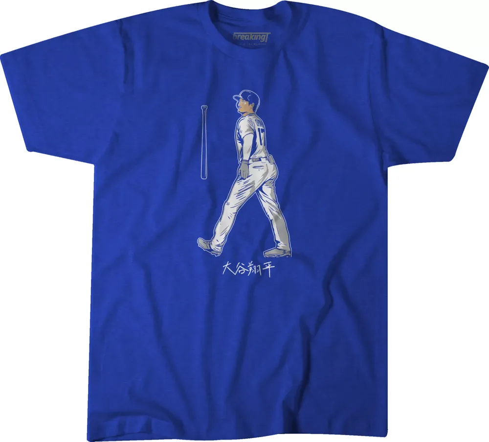 BreakingT Men's Los Angeles Dodgers Shohei Ohtani 'Bat Flip' Graphic T-Shirt