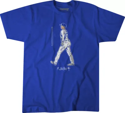 BreakingT Men's Los Angeles Dodgers Shohei Ohtani 'Bat Flip' Graphic T-Shirt