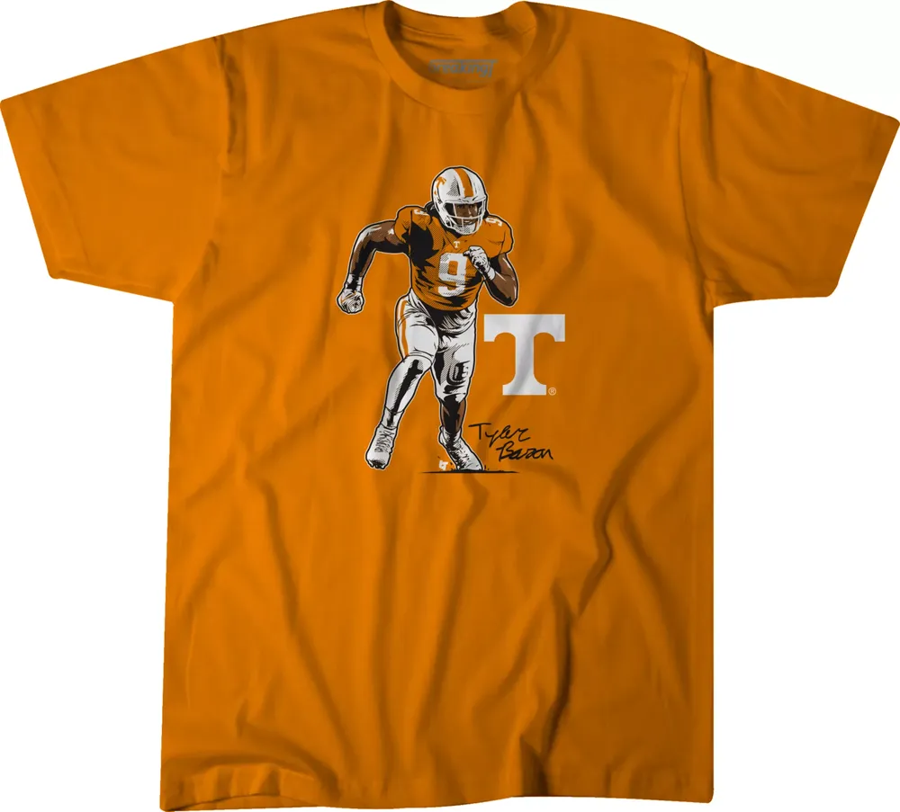 BreakingT Men's Tennessee Volunteers Orange Tyler Baron T-Shirt