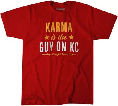 BreakingT Adult 'Karma Is The Guy' Red T-Shirt