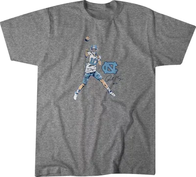 Nike Youth North Carolina Tar Heels Grey Drake Maye T-Shirt