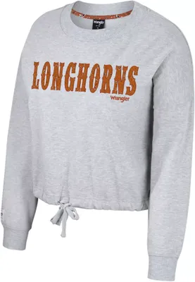 Wrangler Women's Texas Longhorns Heather Grey Crewneck Sweatshirt