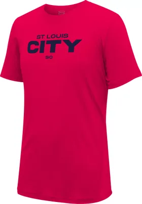 Stadium Essentials Adult St. Louis City SC Wordmark Red T-Shirt