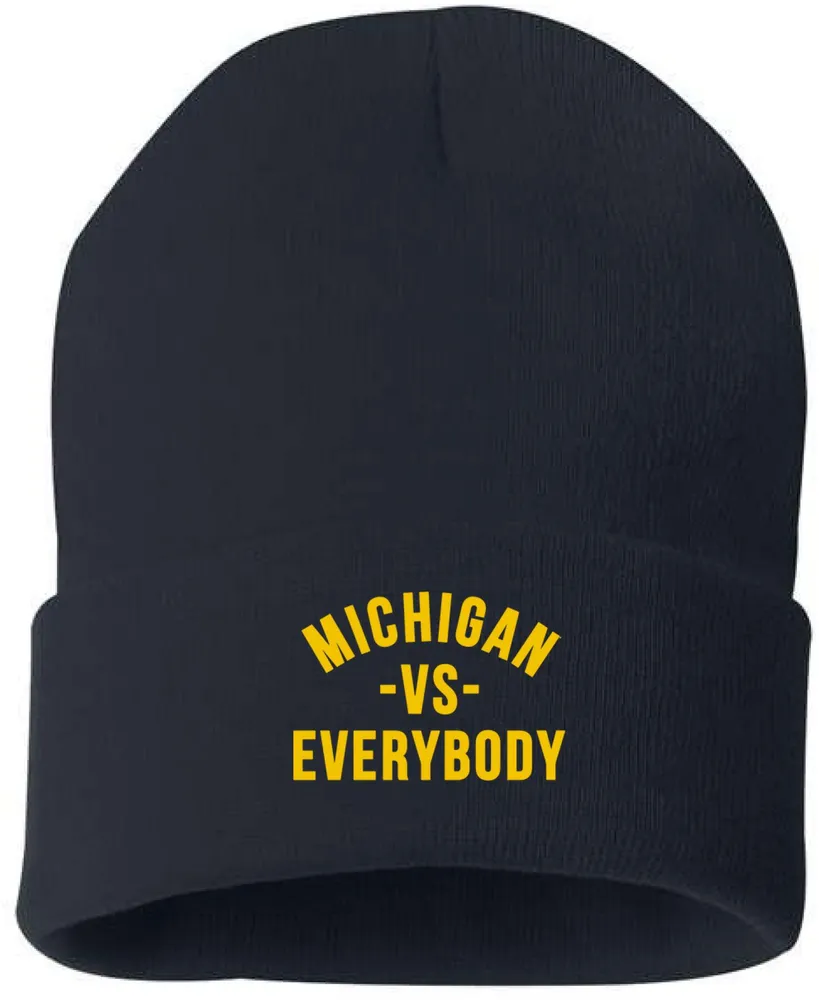 Michigan vs. Everybody Men's Michigan Wolverines Navy Knit Beanie