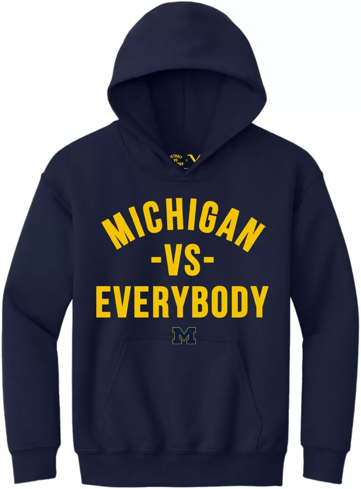 Michigan vs. Everybody Youth Wolverines Navy Pullover Hoodie