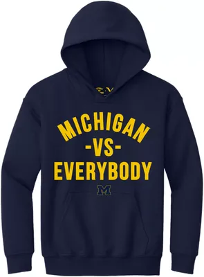 Michigan vs. Everybody Youth Wolverines Navy Pullover Hoodie