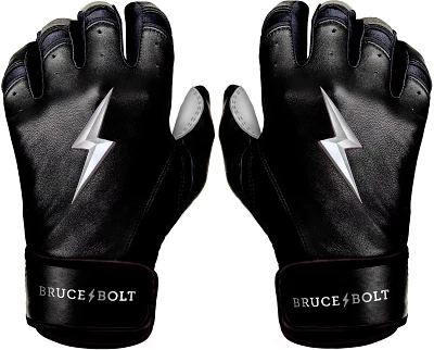 Bruce Bolt Adult Short Cuff Chrome Batting Gloves