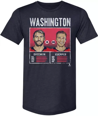 500 Level Washington Capitals Ovechkin/Kuemper Duo Navy T-Shirt