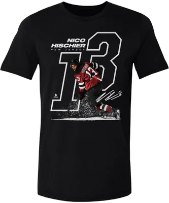 500 Level New Jersey Devils Nico Hischier Offset Black T-Shirt
