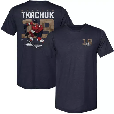 500 Level Florida Panthers Matthew Tkachuk #19 Sign Navy T-Shirt