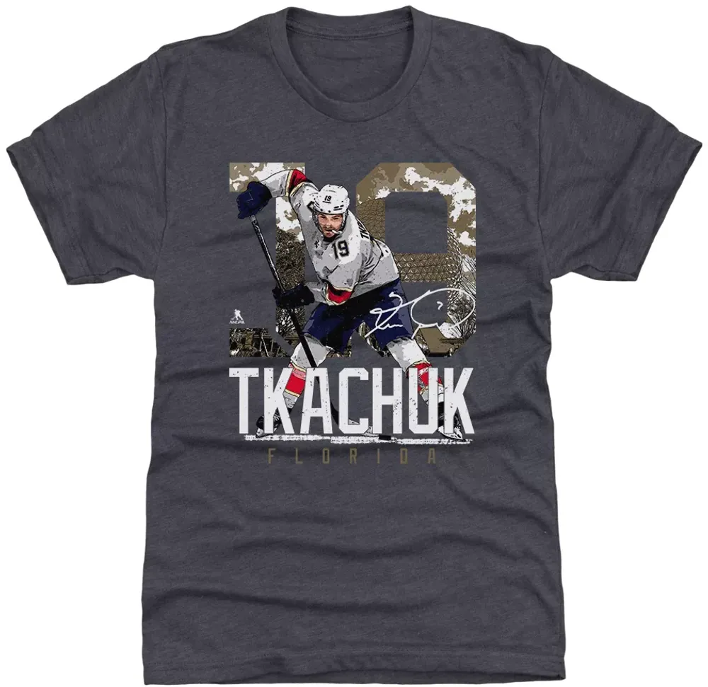 500 Level Florida Panthers Matthew Tkachuk Landmark Navy T-Shirt