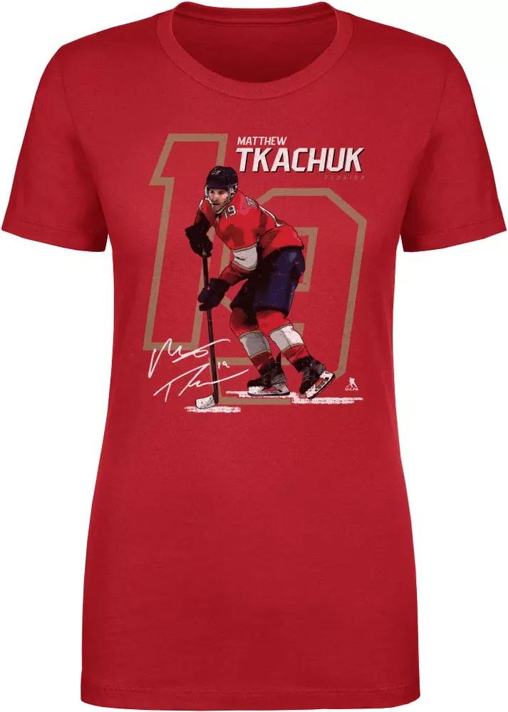 500 Level Women's Florida Panthers Matthew Tkachuk #19 Offset Red T-Shirt