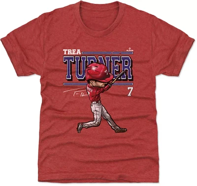500 Level Youth Philadelphia Phillies Trea Turner Cartoon Red T-Shirt