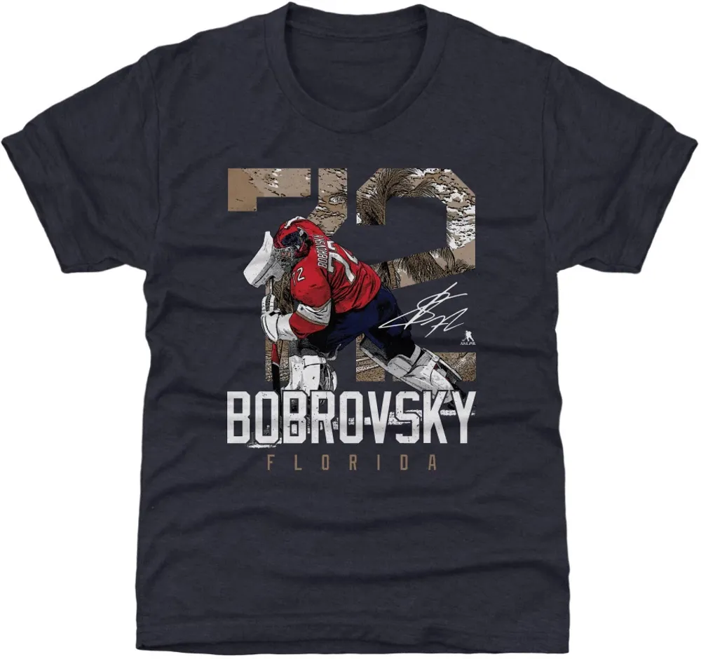 500 Level Florida Panthers Sergei Bobrovsky #72 Landmark Navy T-Shirt