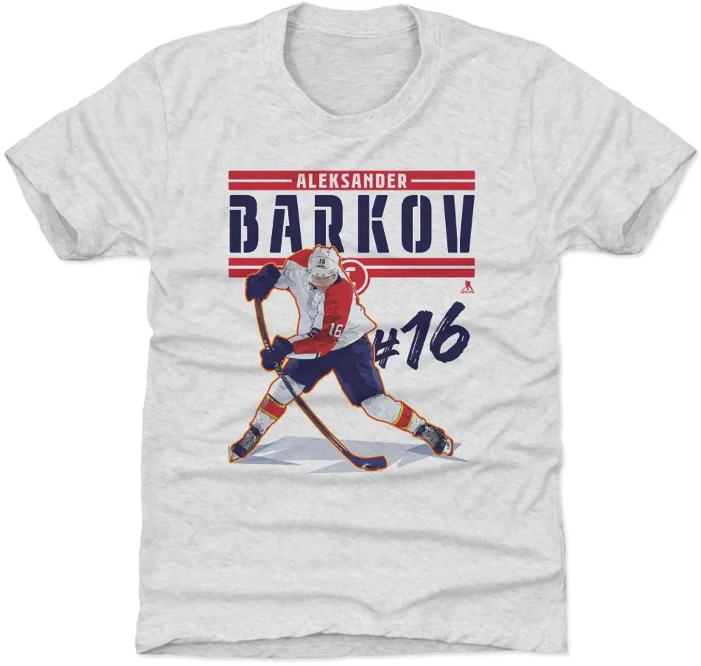 500 Level Youth Florida Panthers Aleksander Barkov #16 Play Off-White T-Shirt