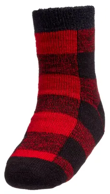 Northeast Outfitters Youth Cozy Cabin Holiday Buff Check Socks