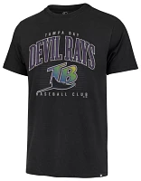 '47 Men's Tampa Bay Rays Black Double Header Cooperstown Franklin T-Shirt