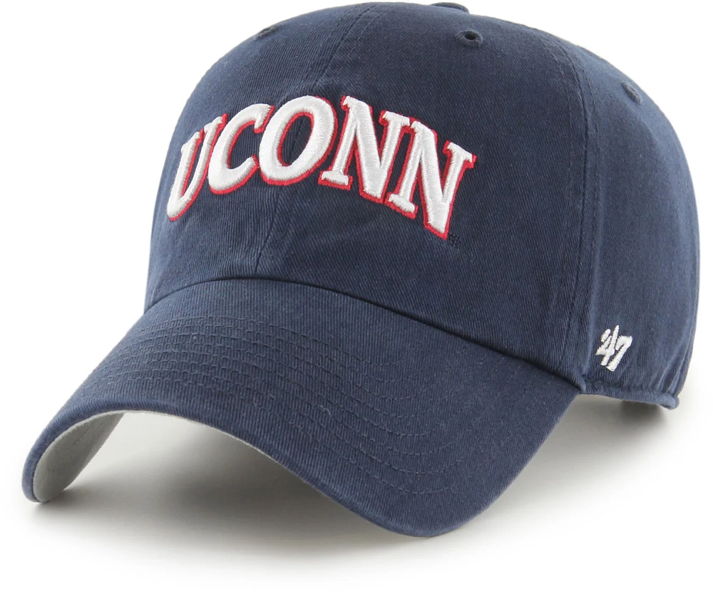 ‘47 Men's Connecticut Huskies Navy Script Clean Up Adjustable Hat