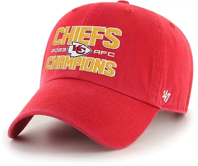 '47 Men's 2024 AFC Conference Champions Kansas City Chiefs Clean Up Adjustable Hat