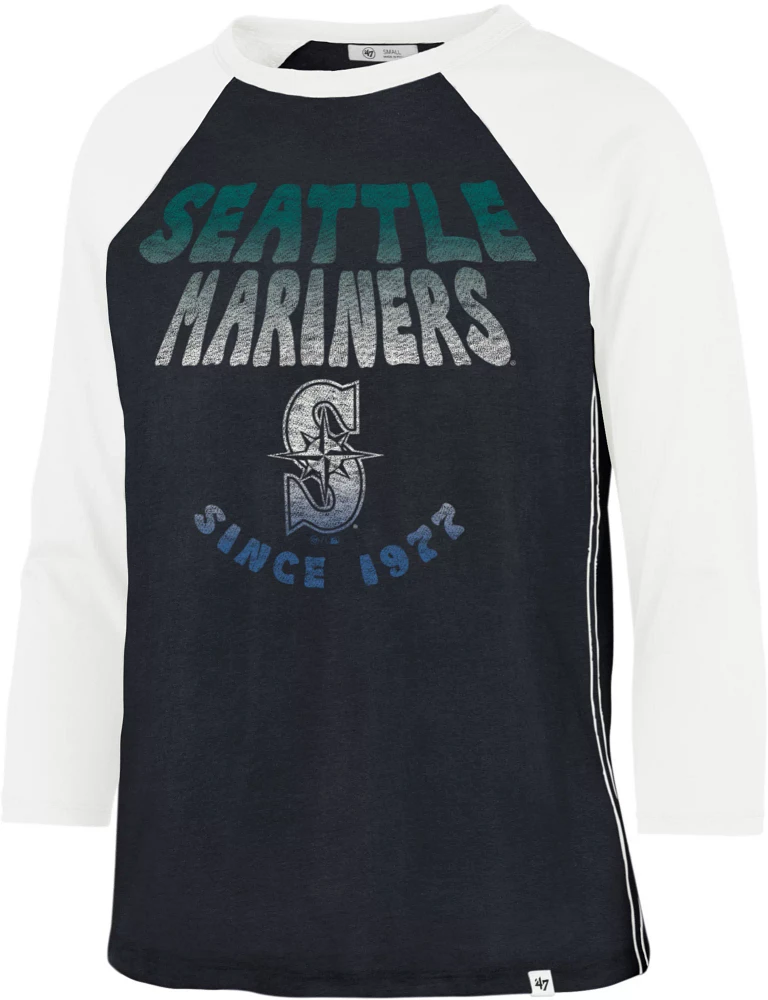 '47 Women's Seattle Mariners Blue Harmony Ava Raglan T-Shirt