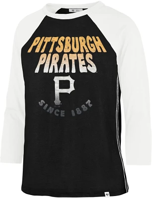 '47 Women's Pittsburgh Pirates Black Harmony Ava Raglan T-Shirt